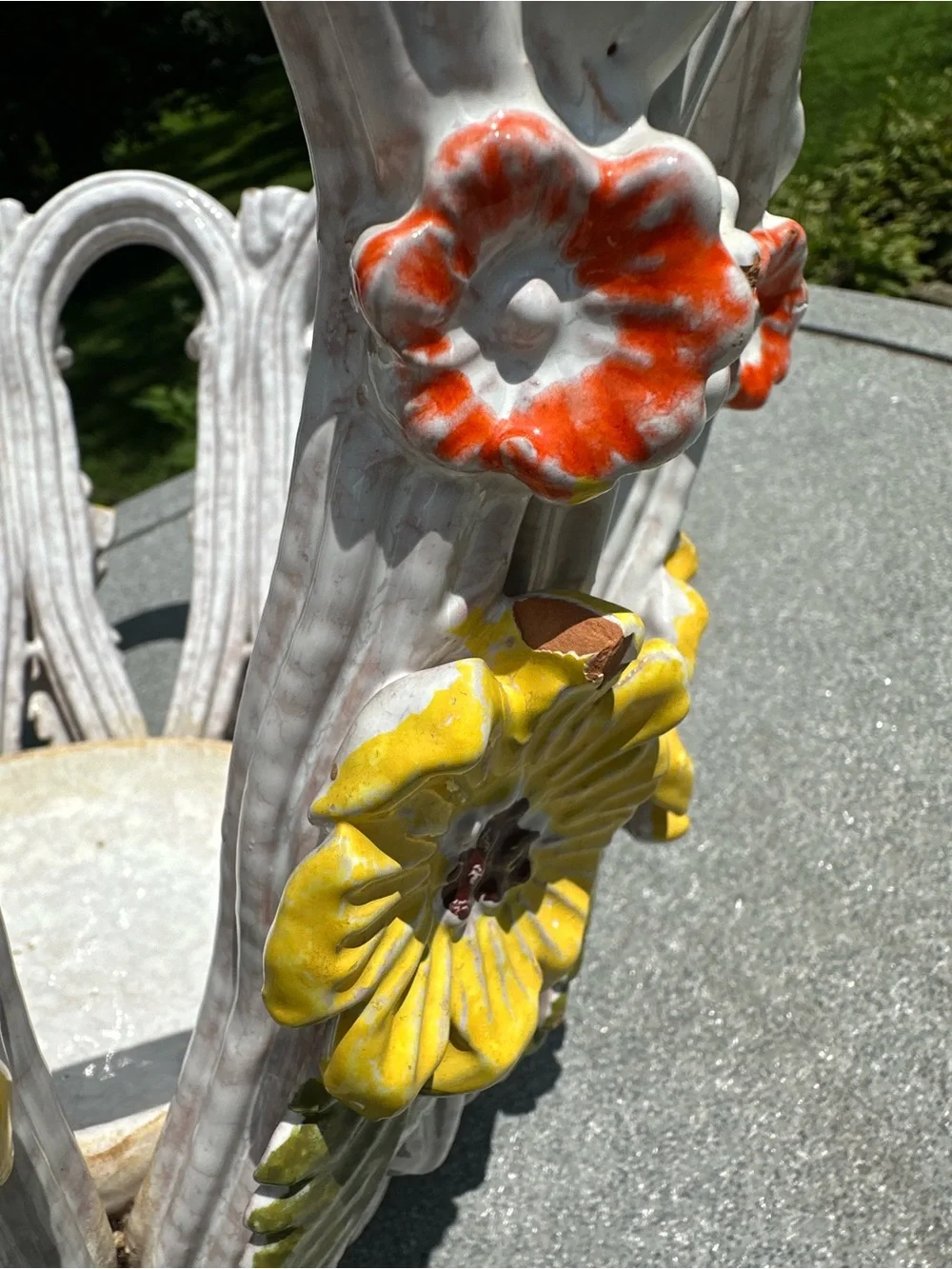 Mid-Century Modern Italian Majolica cachepot (flower pot holder/jardinière)